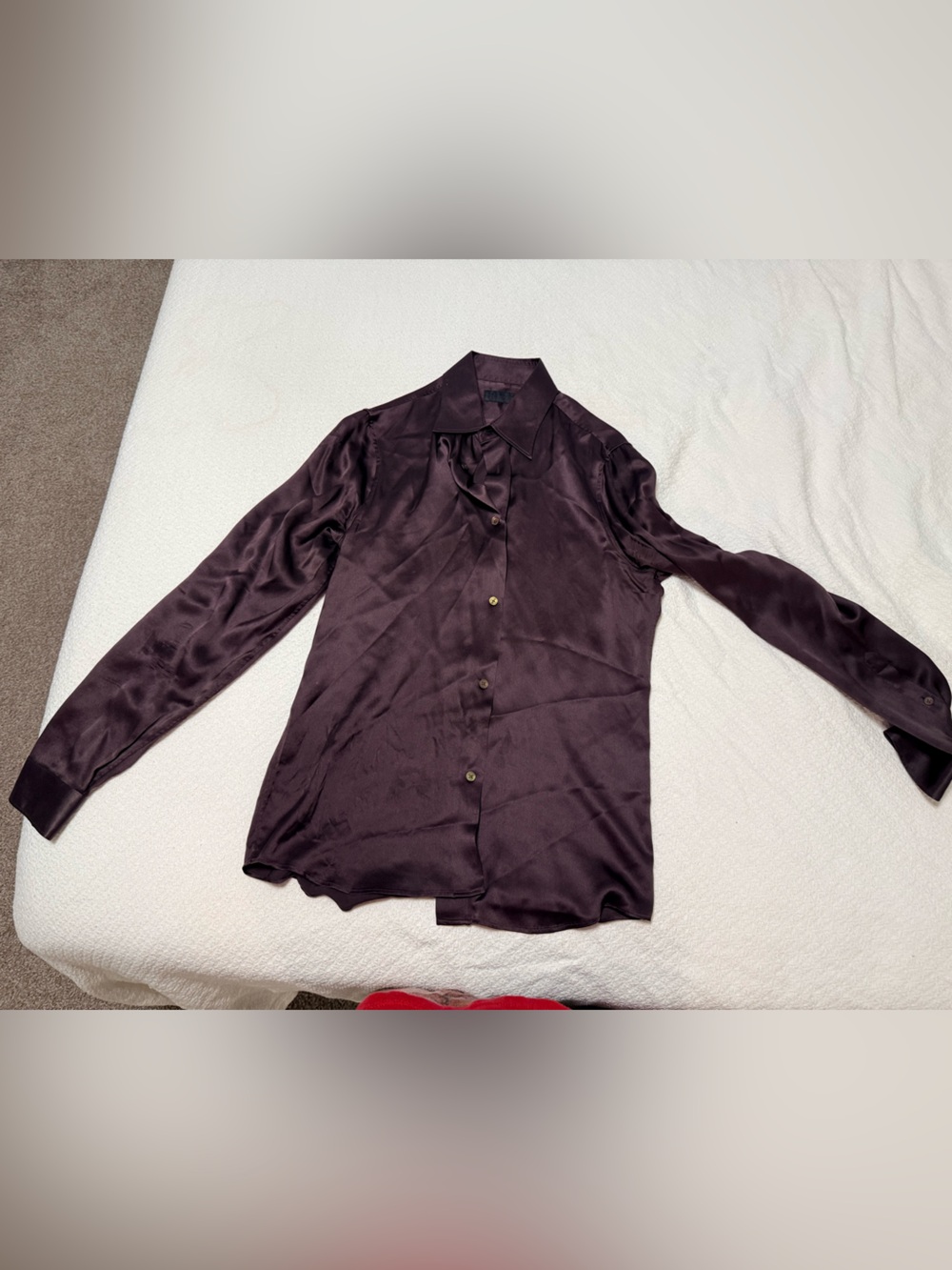 Silk Burberry shirt in Deep Plum